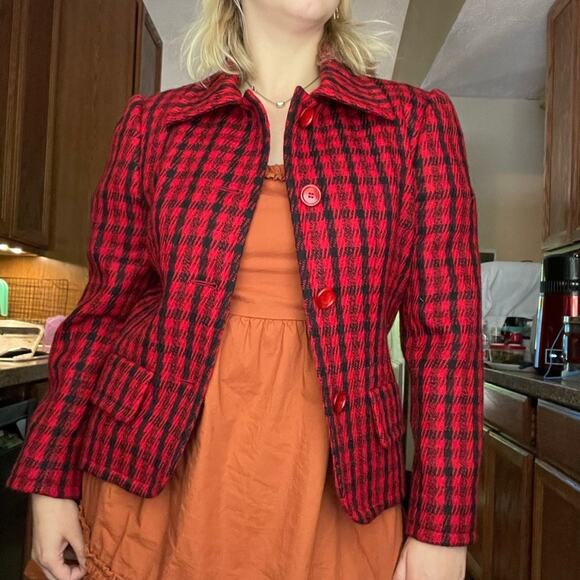 Givenchy plaid blazer jacket 80s - Picture 1 of 12